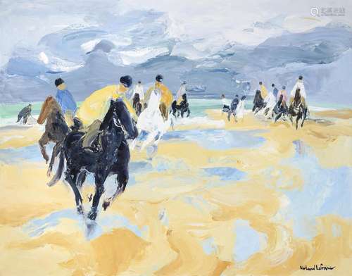 λ ROLAND LEFRANC (FRENCH 1931-2000), CHEVALIER À OMAHA BEACH