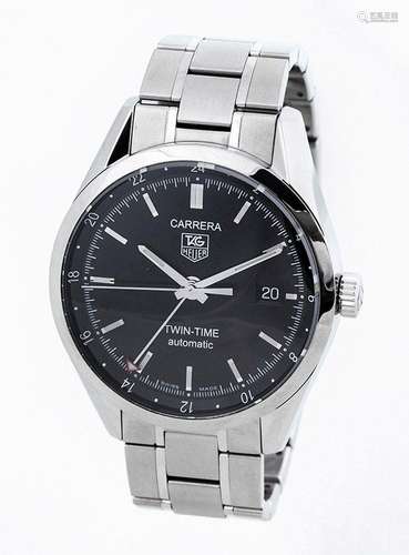 Reloj cab, suizo, TAG HEUER 'Carrera Twin-Time Automatic'. E...