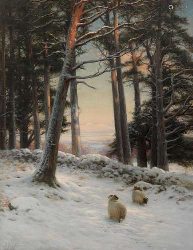 【*】Joseph Farquharson RA (British, 1846-1935) Winter Sheep i...