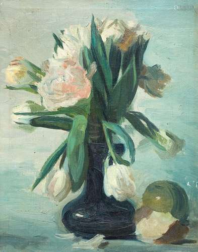 【*】George Leslie Hunter (British, 1877-1931) Tulips 38.2 x 3...