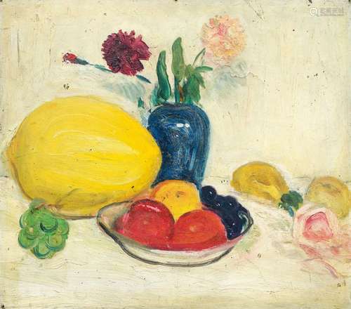 【*】George Leslie Hunter (British, 1877-1931) Still life with...