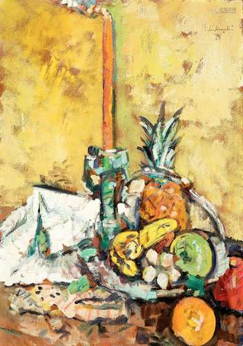 【*】George Leslie Hunter (British, 1877-1931) Still life with...