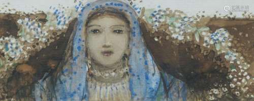 【AR】Annie French (British, 1872-1965) The blue head scarf 5 ...