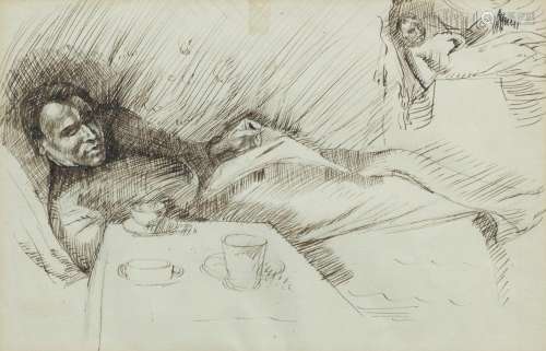 【AR】Robert Colquhoun (British, 1914-1962) Sacha resting (sel...