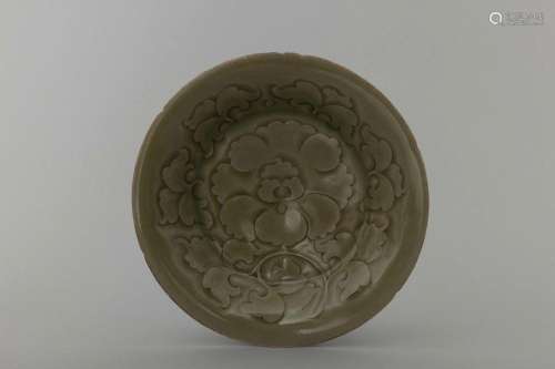 Coupe « YaoZhou » en fine porcelaine vert céladon à décors f...