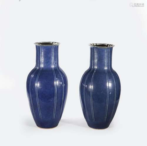 Paire de vases en porcelaine