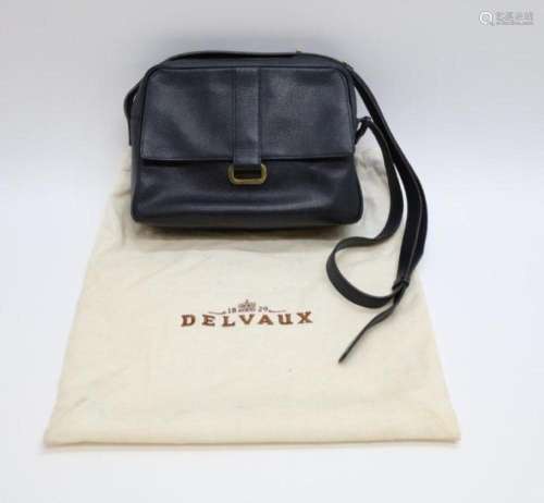 Vintage lederen handtas van Delvaux (gebruikte toestand) - m...