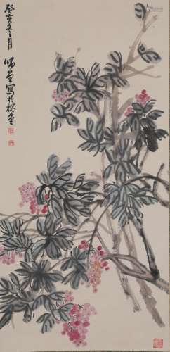 陈师曾花卉纸本立轴