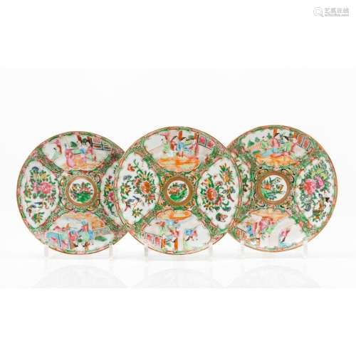 A group of three plates
