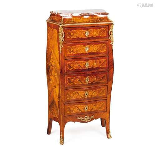 A Louis XV style tall chest