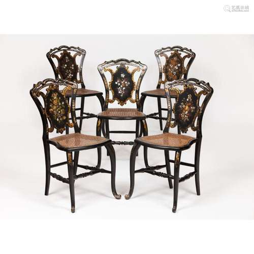 A set of six Napoleon III chairs