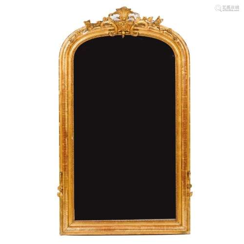 A wall mirror