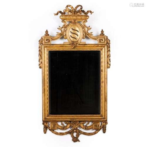 A Louis XVI style wall mirror