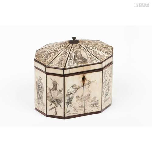 A George III tea caddy