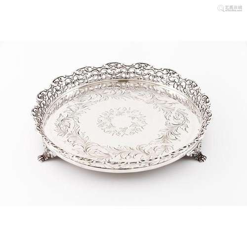 A galleried salver