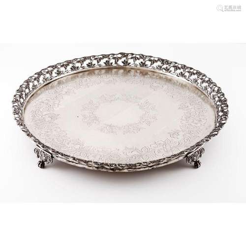 A large galleried tray