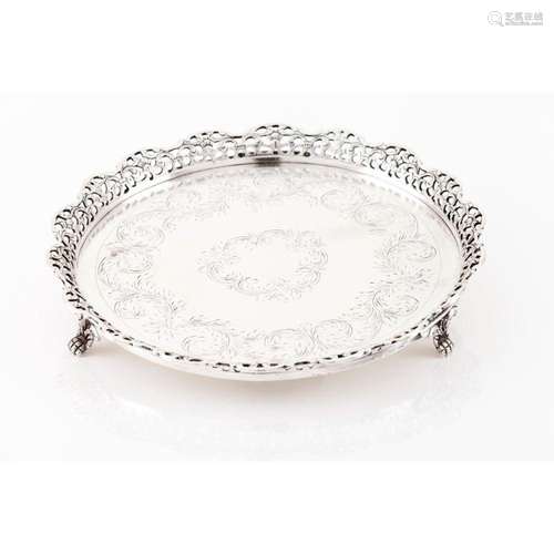 A galleried salver