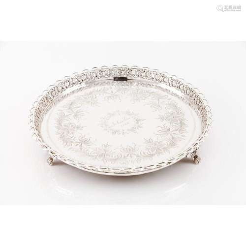 A galleried salver