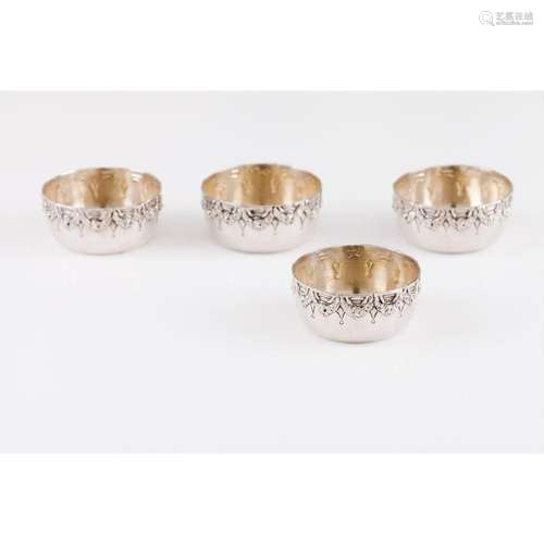 A set of four salt cellars