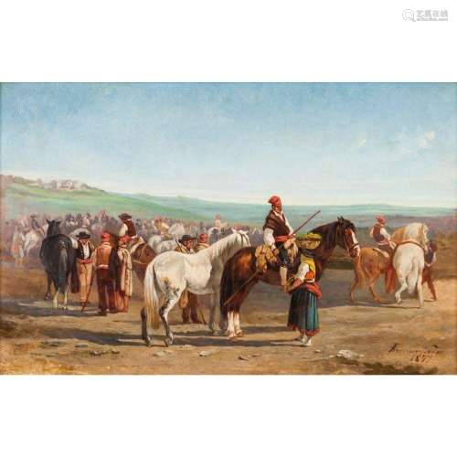 Tomás da Anunciação (1818-1879)A landscape with cattle herde...