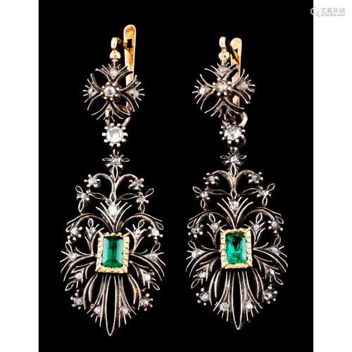 A pair of drop earrings