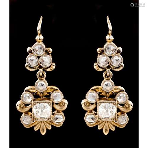 A pair of drop earrings