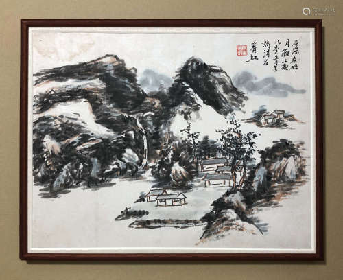 黄宾虹  山水                                 设色纸本小品