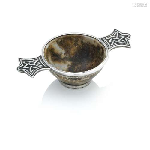 AN ARTS AND CRAFTS SILVER QUAICH Early 20th century, Marked ...