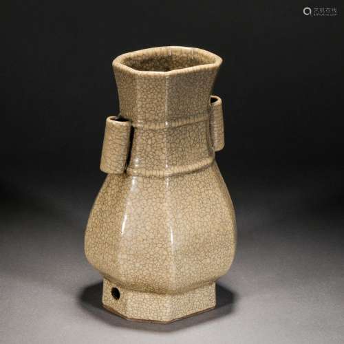 Song Dynasty,Official Kiln Binaural Vessel