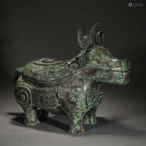 Warring States Period,Copper Rhino Ornament