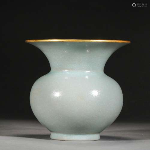 Song Dynasty,Ru Kiln Wrapped Mouth Jar