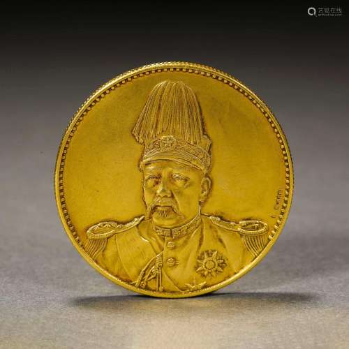 Qing Dynasty,Yuan Datou Gold Coin