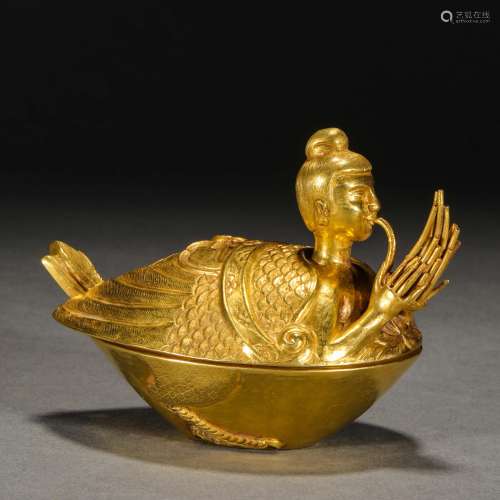 Tang Dynasty,Gold Character Playing Music Box