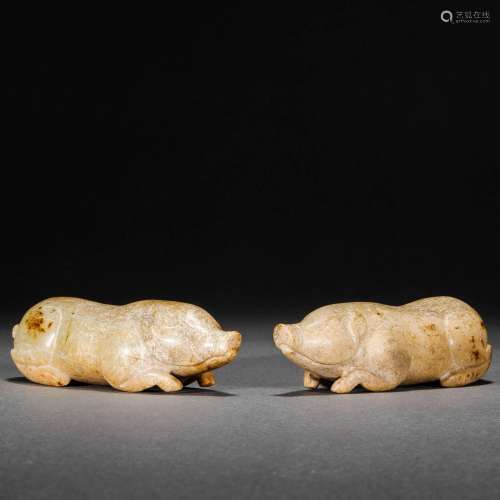 Han Dynasty,Hetian Jade Pig