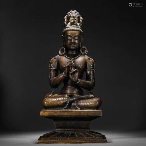 Qing Dynasty,Copper Buddha Statue