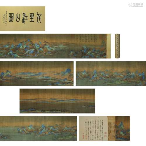 Chinese Ink Painting,Wang Ximeng A Thousand Miles of Rivers ...