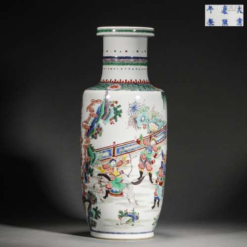 Ming Dynasty,Multicolored Character Appreciation Bottle
