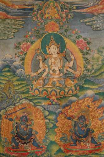 Qing Dynasty,Kesi Thangka Buddha Statue