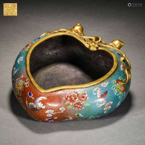 Qing Dynasty,Cloisonne Happiness and Longevity Washing