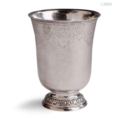 PARIS 1765 - 1766Timbale tulipe en argent, le piédouche reha...