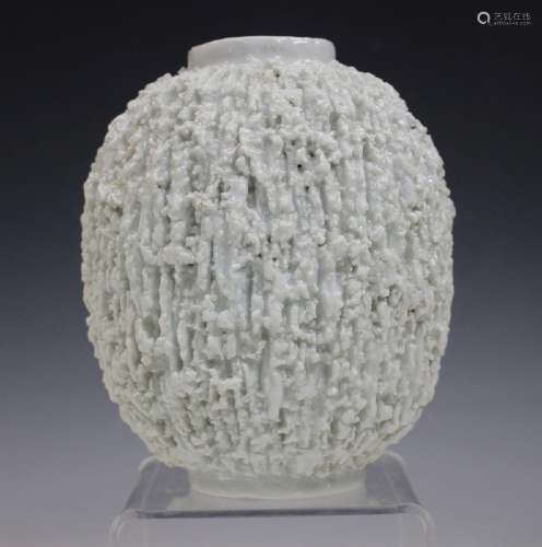 A Rorstrand Chamotte pottery vase, designed by G