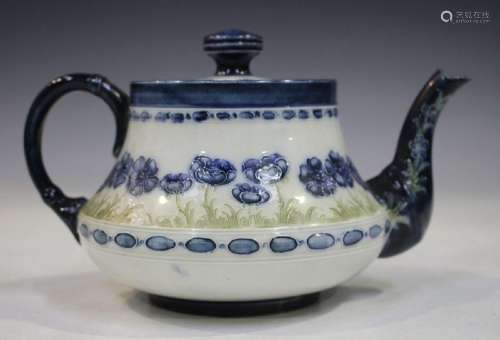 A Macintyre Moorcroft Pottery teapot and cover,