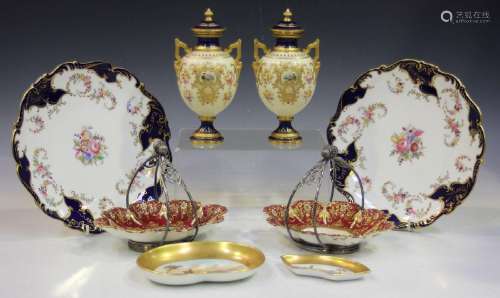 A group of Coalport porcelain, late 19th century