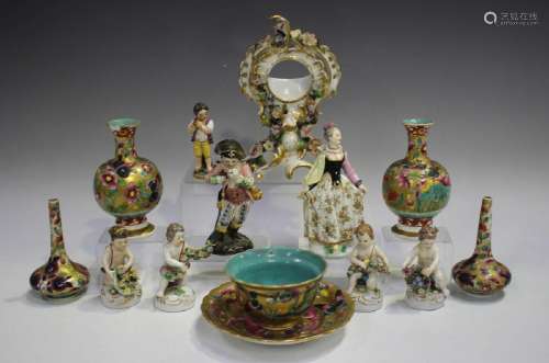 A mixed group of English and Continental pottery