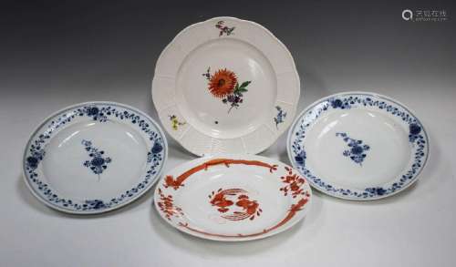 A Meissen outside factory decorated plate, 19th