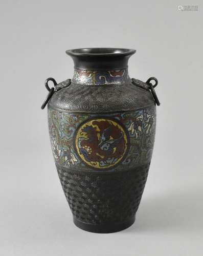 Bronze-/Cloisonne-Vase.