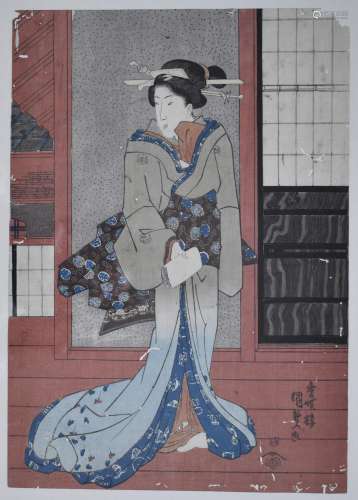 Japanischer Farbholzschnitt von Utagawa Kunisada