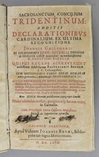 Gallemart, Jean u.a. Sacrosanctum Concilium Tridentinum: