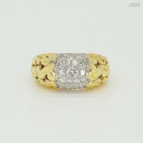 Feiner Jugendstil-Diamantring