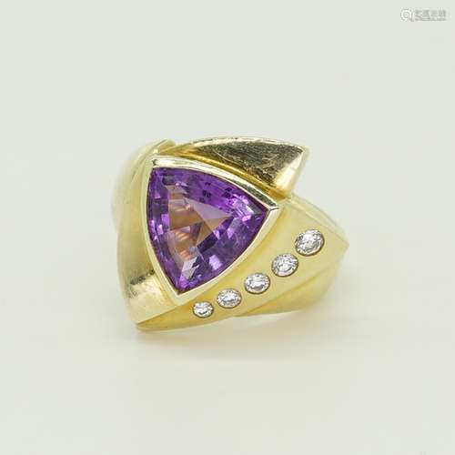 Amethyst-/Brillantring.